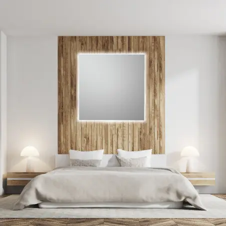 Nordic Bad Mona 1 firkantet LED-spejl, 160 x 80 cm