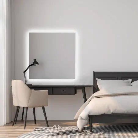 Nordic Bad Mona 1 firkantet LED-spejl, 160 x 80 cm