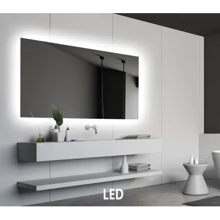 Nordic Bad Mona 1 firkantet LED-spejl, 80 x 80 cm