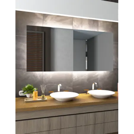 Nordic Bad Mona 1 firkantet LED-spejl, 80 x 80 cm