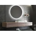 Nordic Bad Puk 1 rundt LED-spejl, Ø100 cm