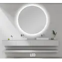 Nordic Bad Puk 1 rundt LED-spejl, Ø100 cm