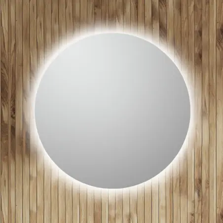 Nordic Bad Puk 1 rundt LED-spejl, Ø90 cm