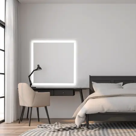 Nordic Bad Mie 1 firkantet LED-spejl, 160 x 80 cm