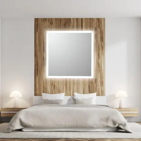 Nordic Bad Mie 1 firkantet LED-spejl, 90 x 80 cm