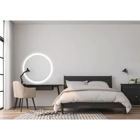 Nordic Bad Sandra 2 rundt LED-spejl, m/touch knap, Ø110 cm
