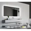 Nordic Bad Mie 4 firkantet LED-spejl, m/antidug, 140 x 80 cm