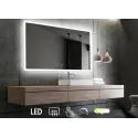 Nordic Bad Mie 4 firkantet LED-spejl, m/antidug, 120 x 80 cm