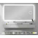 Nordic Bad Mie 7 LED-spejl, m/antidug, kosmetik og højtaler, 120 x 80 cm