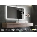 Nordic Bad Mie 7 LED-spejl, m/antidug, kosmetik og højtaler, 120 x 80 cm