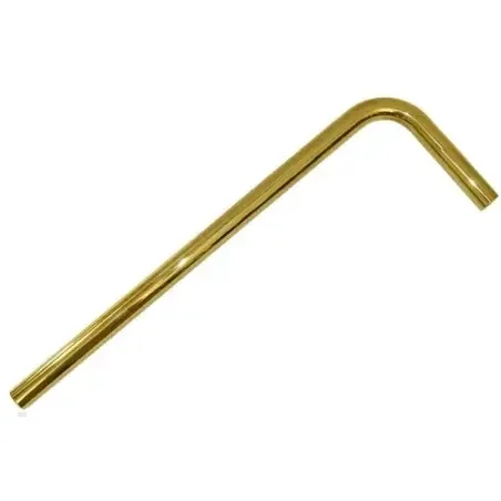 Afgangsrør ø32mm i poleret messing - 220 x 680 mm