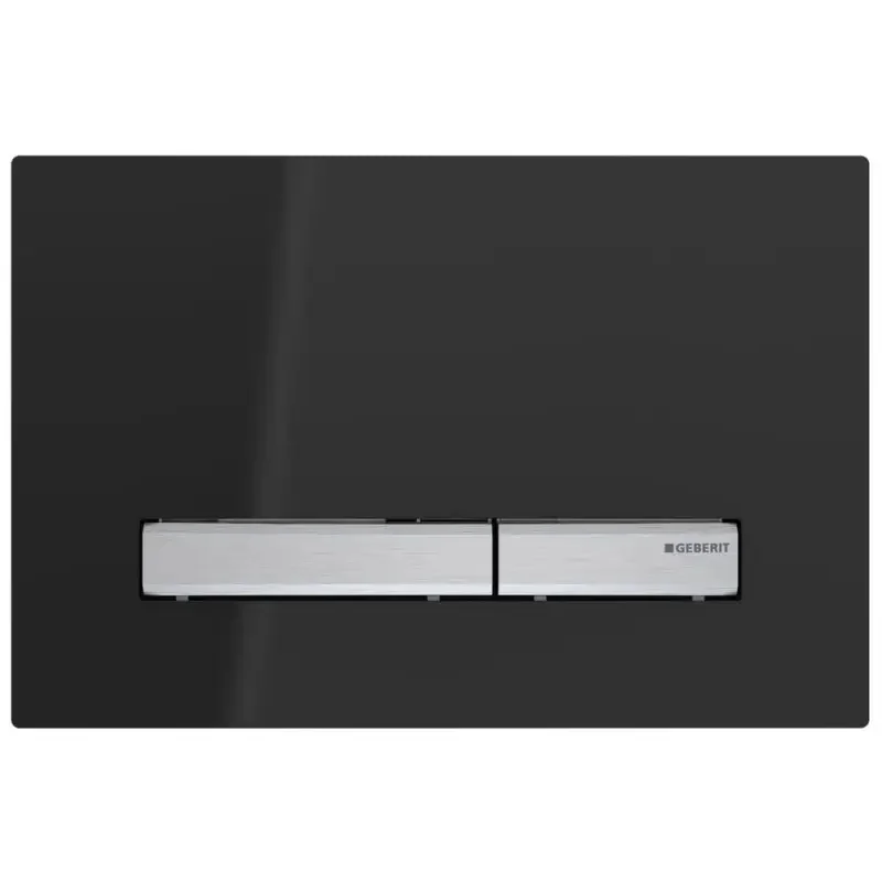 Geberit Sigma 50, kantet betjeningsplade - Sort/krom