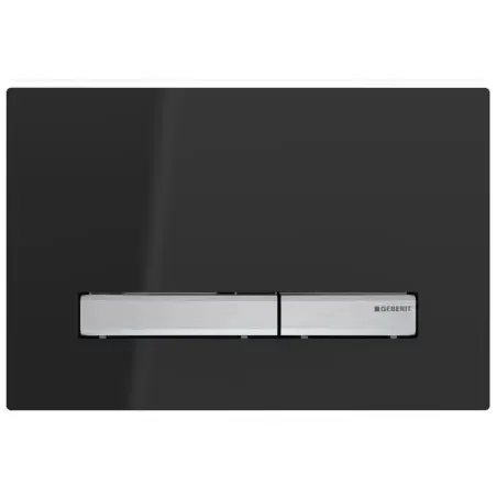 Geberit Sigma 50, kantet betjeningsplade - Sort/krom