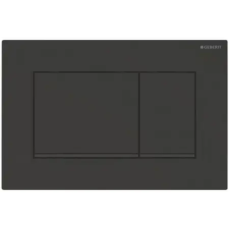 Geberit Sigma 20, kantet betjeningsplade - Mat sort/sort - Easy-clean