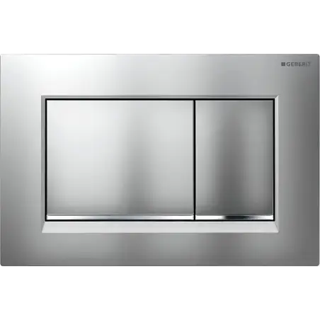 Geberit Sigma 20, kantet betjeningsplade - Matkrom/krom - Easy-clean