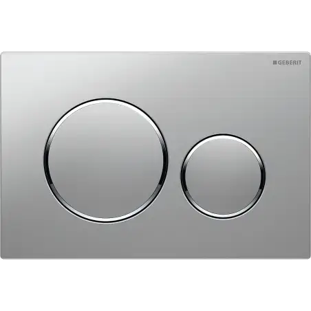 Geberit Sigma 20, rund betjeningsplade - Matkrom/krom - Easy-clean