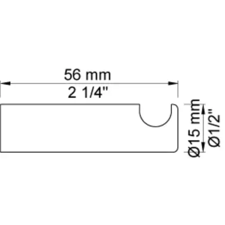 Vola T18 - 59 håndklæde kroge 56mm (4 stk.) - børstet messing natur
