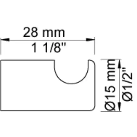 Vola T17 - 59 håndklæde kroge 28mm (4 stk.) - børstet messing natur