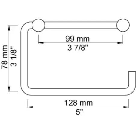 Vola T12-BP - 59 toiletrulleholder uden bagplade - børstet messing natur
