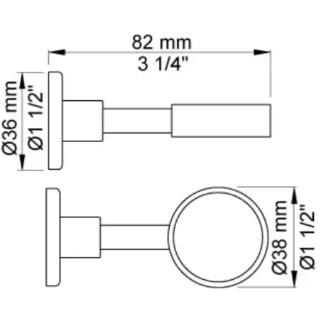 Vola T4 - 59 sæbering - børstet messing natur