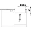 Blanco Subline 500-F, 57 x 42,7 cm, køkkenvask i SILGRANIT - Antracit