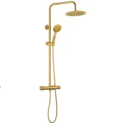 Nortiq brusesystem med termostat - Antik messing