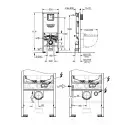 GROHE Rapid SLX indbygningscisterne, 6-9 liter, 1,13m