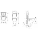 Laufen pro n gulvståendetoilet, s-lås rimless, LCC rengøringsvenlig