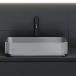 Ljørdal fristående bordvask i Metallisk grå - 52 x 34 cm