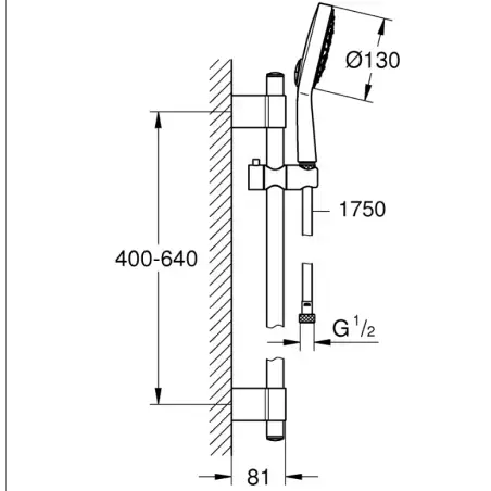 Grohe Power&Soul Ecojoy Cosmo 130 brusesæt - krom