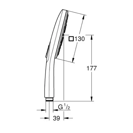 GROHE Rainshower SmartActive Cube Håndbruser 130mm - børstet cool sunrise