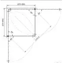 Nortiq Kalmar Brusehjørne, klar glas, sort profil med sprosser - 90 x 90 cm