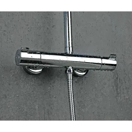 Nortiq luksus brusesystem med termostat - Krom