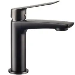 Cassøe Sleek håndvaskarmatur med bundventil - Gun metal