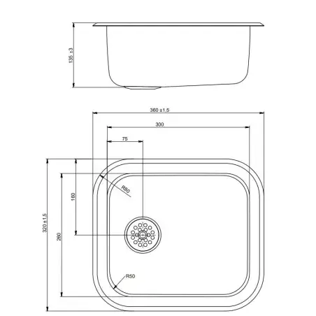 Juvel Stålvask 30x26cm