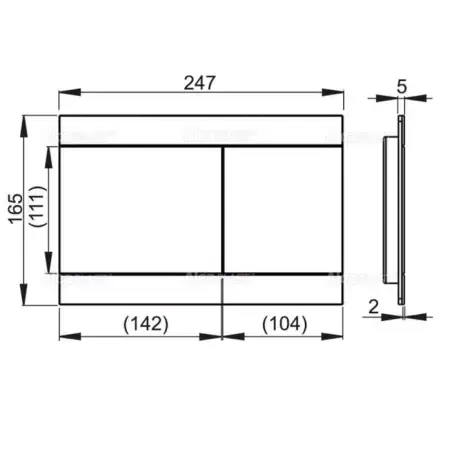 Cassøe Fun Alcaplast Trykknap - Børstet messing