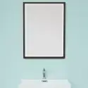 Cassøe Milano firkantet spejl med lys og sort ramme - 120 x 80 cm