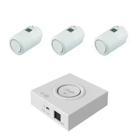 Danfoss Ally Starter Pack – gateway med 3 termostater