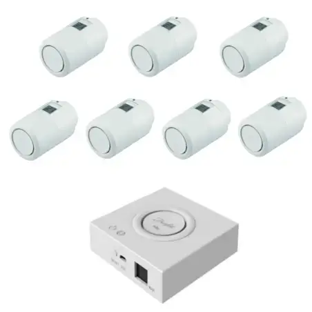 Danfoss Ally Starter Pack – gateway med 7 termostater