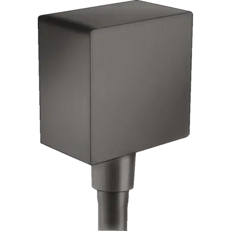 Hansgrohe FixFit slangeudtag m/kontraventil, Børstet sort krom