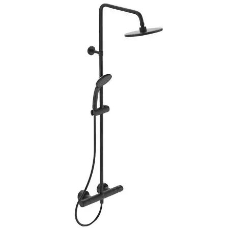 Ideal Standard Idealrain T25 Brusesystem, Ø200mm hovedbruser, Silk Black - mat sort