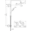 Ideal Standard Idealrain T25 Brusesystem, Ø200mm hovedbruser, Silk Black - mat sort