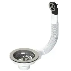 Lavabo afløbssæt i krom