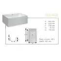 Danline Square, spabad kobber-pakke - 190 x 120 cm