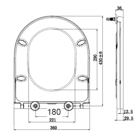 Alterna IMAGE toiletsæde slim med soft close - hvid
