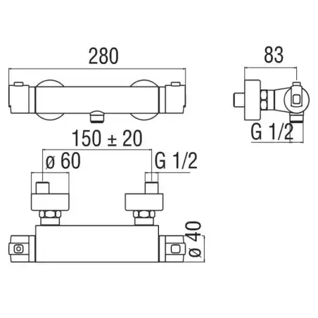 Alterna Image termostatbatteri - krom