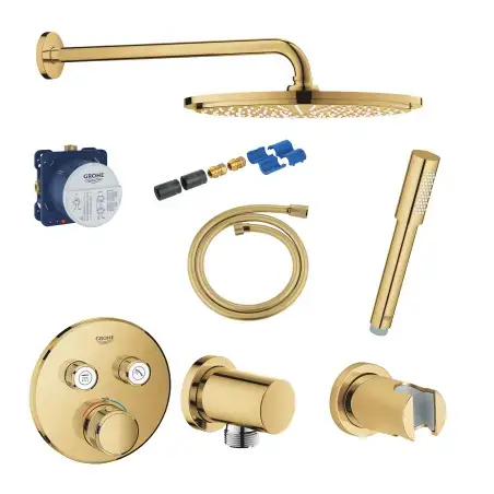 Grohe Grohtherm smartcontrol indbygningspakke i poleret cool sunrise
