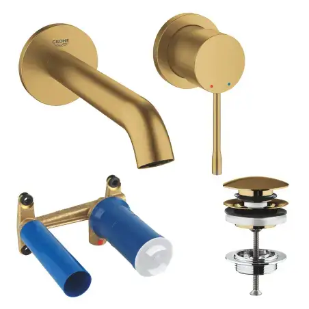 GROHE Essence new håndvaskarmatur m-size, indbygning, komplet- børstet Cool Sunrise