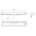 Unidrain Afløbsarmatur 1001, 800 mm, 3 vægflanger