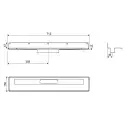 Unidrain Afløbsarmatur 1004, 600 mm, bagflange